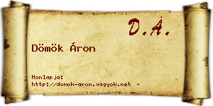 Dömök Áron névjegykártya